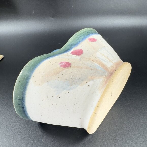 2004 North Carolina RUSSELLWOOD Pottery Hand Made Basket Dish Bowl Signed NC VTG - Picture 8 of 10